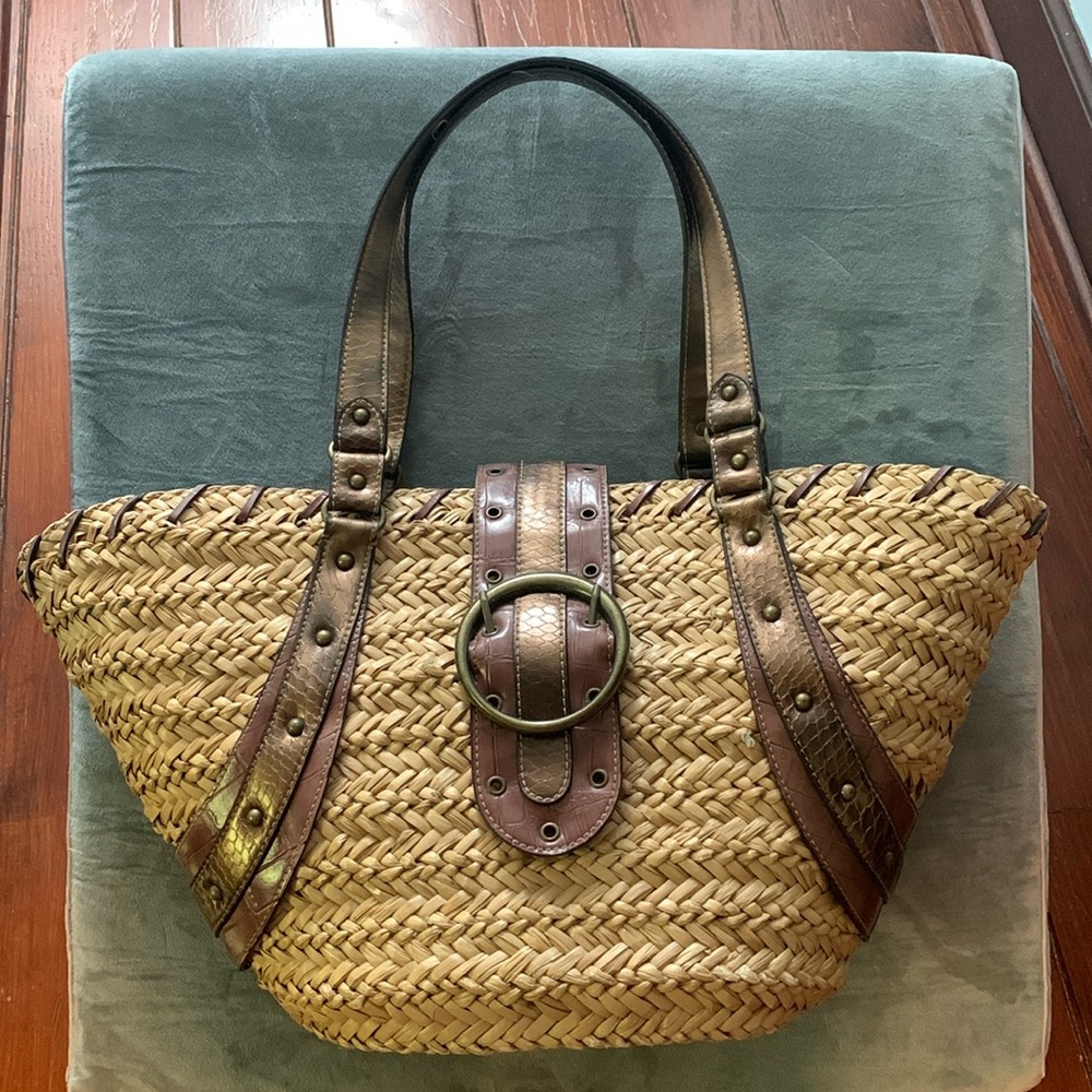 Nine West Tan and Brown Tote Bag